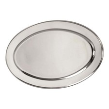 Vassoio Ovale Acciaio Inox 35 cm