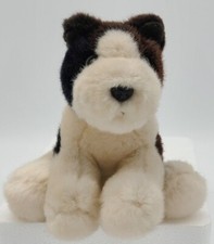 Russ Berrie Domino Brown & White Bull Terrier cucciolo cane mini peluche 5" molto morbido