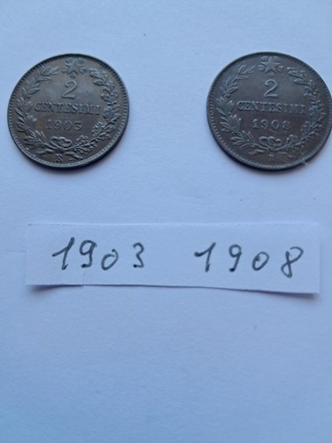 Due monete centesimi del - monete, 2