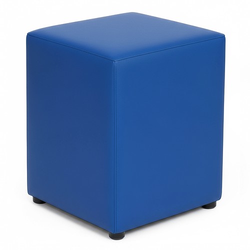 Cubo seduta ecopelle - , blu