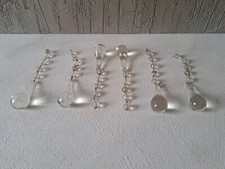 Ricambio Vetro 6 Gocce Pendenti Lampadario Vintage Glass Murano Portogallo '50