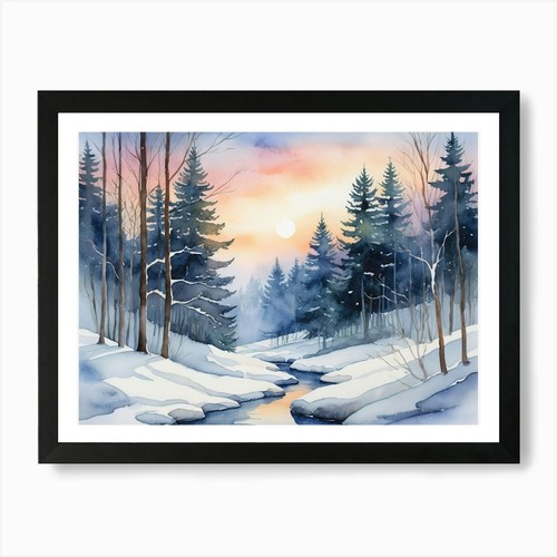 Quadro paesaggio invernale