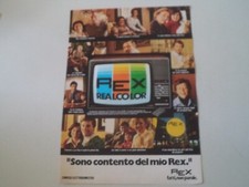 advertising Pubblicità 1979 TV TELEVISORE REX REALCOLOR
