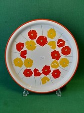 VECCHIO VASSOIO ROTONDO IN LATTA BUITONI FRESCO PAPAVERI VINTAGE. BN5