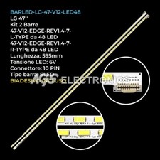 KIT 2 BARRE STRIP 48 LED TV LG