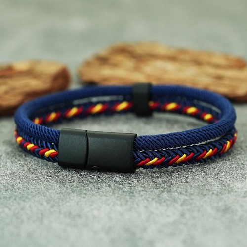 Bracciale uomo corda fatto - , a
