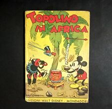 TOPOLINO IN AFRICA - Libri Disney Anteguerra 1936 - Cartonato. Leggi descr