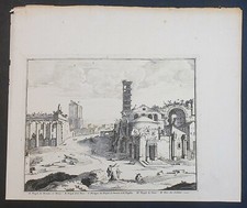 Stampa antica veduta foro