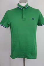 FRED PERRY POLO MAGLIA UOMO COTONE TG 44 112CM  MAN SHIRT CASUAL VINTAGE VERDE