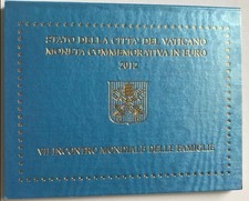 NL* VATICANO BENEDETTO XVI 2 Euro 2012 INCONTRO MONDIALE FAMIGLIE FDC set zecca