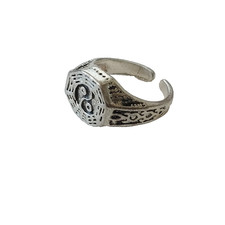 Anello uomo yin - yin, tarnish