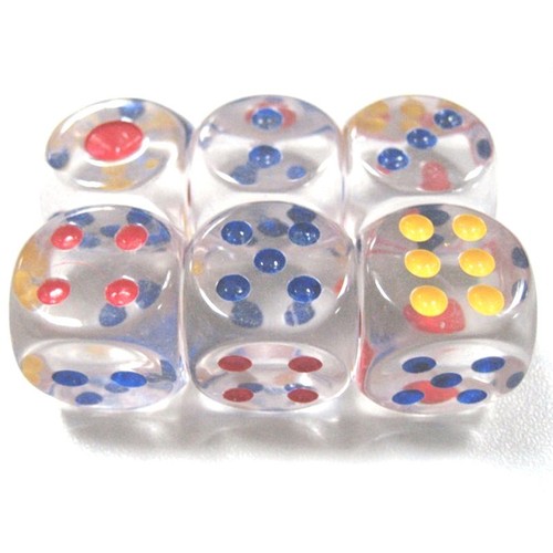 Dadi gioco trasparenti - 6,
