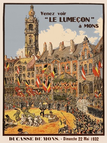 Fête lumeçon mons 1932 - lumeçon,