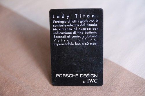 Iwc porsche design targhetta - porsche,