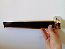 ARTE LINEA CIPRIA  PORTA SALVIETTE PORTASALVIETTE CROMO ORO  VETRO NERO