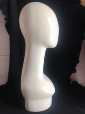 RARO MANICHINO vintage TESTA UOVO VETRORESINA ALT. 52 CM COLLO LUNGO