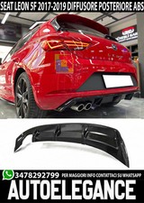 SEAT LEON 5F LIFT 2017-2019 SOTTO PARAURTI POSTERE ABS NERO DIFFUSORE