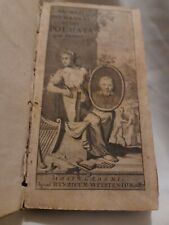 Seicentine George Buchanan Poemata quae extant H. Wetstenium 1687 Amsterdam