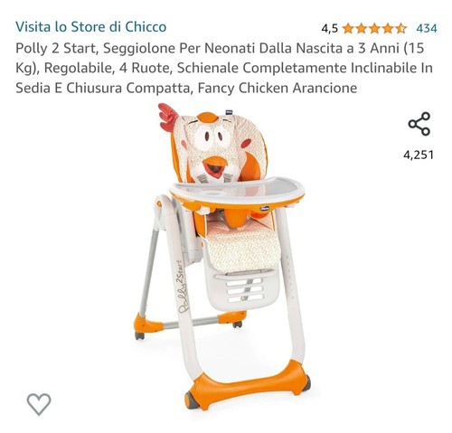 Seggiolone pappa chicco - seggiolone,
