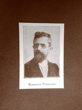 Stampa del 1923 Rodolfo Paoletti Collaboratore dell'Illustrazione Italiana