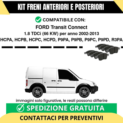 Pastiglie freno ant post - pastiglie, +