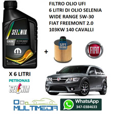 FILTRO OLIO UFI E 6 LITRI  OLIO ORIGINALE 5W-30 FIAT FREEMONT 2.0 103KW 140 CV 