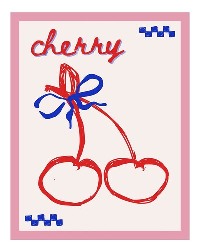 Poster moderno ciliegio - poster,