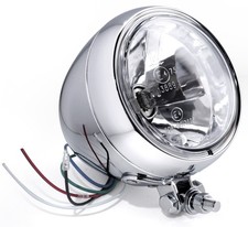 Faro proiettore 41/2" cromato vetro trasparente per Harley-Davidson Chopper Custom universale ECE