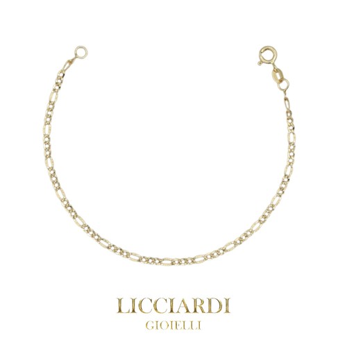 Bracciale unisex figaro oro