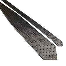 Bergamo New York Mens Necktie Tie Designer All Silk Gray Work Office Dad Gift
