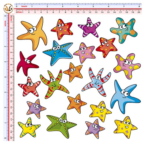 Stelle marine adesivi sticker