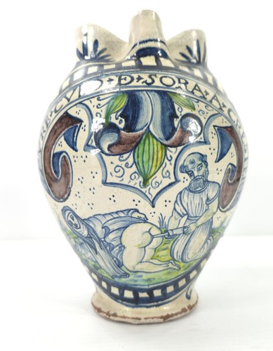 Brocca italiana maiolica - italiana, in