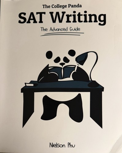 College panda sat writing - college,