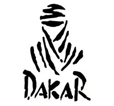 ADESIVO STICKER IN VINILE DAKAR COLORE NERO 10x15cm AUTO E MOTO