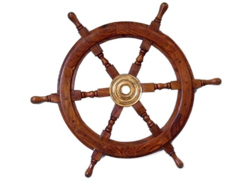 Volante nave legno antico - nave, in