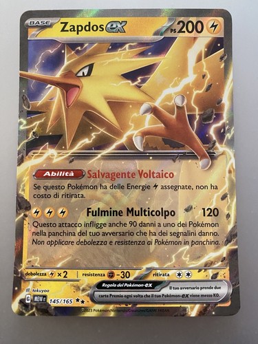 Carta pokemon zapdos - pokemon, ex