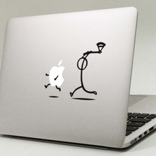 STICKMAN CHASING Adesivo decalcomania MacBook, adatto a tutti i modelli di MacBook