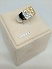 Anello scudo massiccio oro - massiccio,