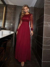 Abito da sera o da cerimonia vestito lungo elegante per matrimonio o festa 