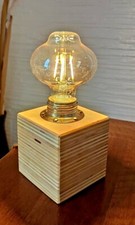 Lampada artigianale da tavolo con lampadina led e27 luce calda 2700k