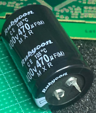 Rubycon 470uF 400V 105° MXR Snap In Condensatore Elettrolitico Ø30x47mm