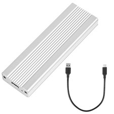 NVMe M.2 USB 3.2 SSD Adattatore Case 10 Gbps Nvme/NGFF per M-Key/M+B Key Argento