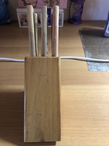 Ceppo legno set - legno, coltelli
