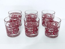 Bicchieri Pepsi Cola stile liberty vintage set di 6 pezzi di vetro anni 70 80