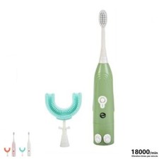 SPAZZOLINO DENTI ELETTRICO BAMBINI IPX6 PULISCI CURA DENTALE VIBRAZIONE 18000MIN