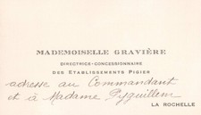 Ancienne carte visite mlle - ancienne,