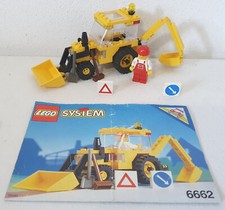 Vintage Game Play Lego System City Costruzioni 1992 Città Set 6662 Ruspa Backhoe