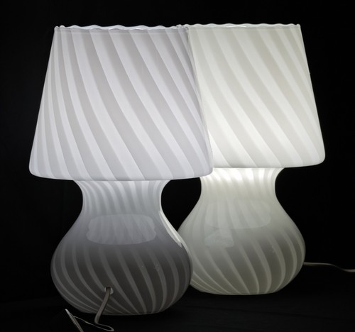 Coppia lampade tavolo vetro - da,