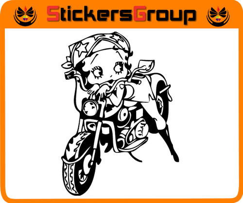 Adesivo betty boop moto - adesivo,