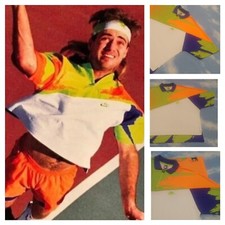 POLO SHIRT vintage 90 NIKE Challenge Andrè Agassi  tg.L made in Italy Rare
